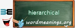 WordMeaning blackboard for hierarchical